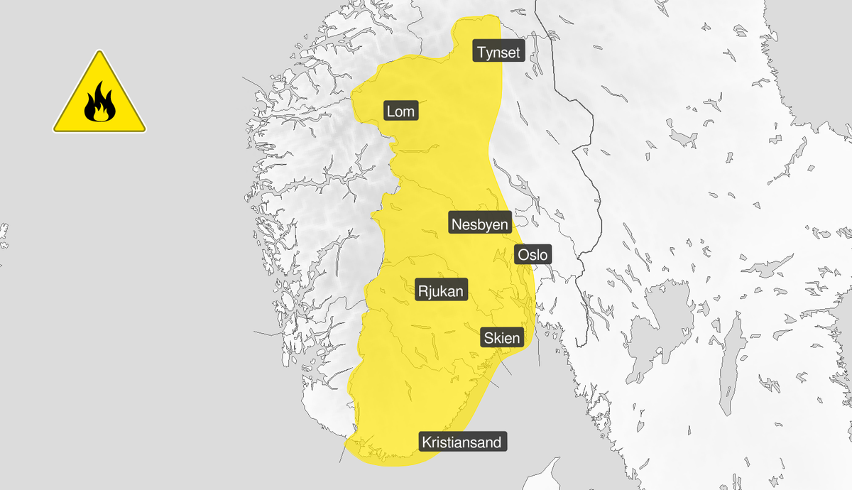 Oppdatert skogbrannfare