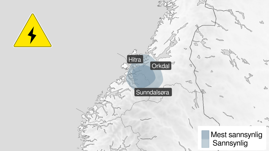 Mye lyn: deler av Møre og Romsdal og Trøndelag